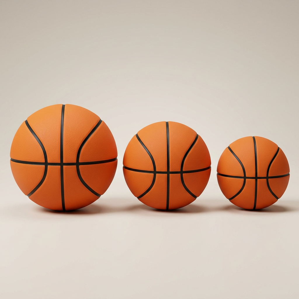 Les trois ballons silencieux NoyzBall tailles 3, 5 et 7 sur le tapis